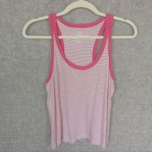 Aerie REAL SOFT, Racerback Tank Top Sleeveless, Pink Striped, Summer Shirt Small